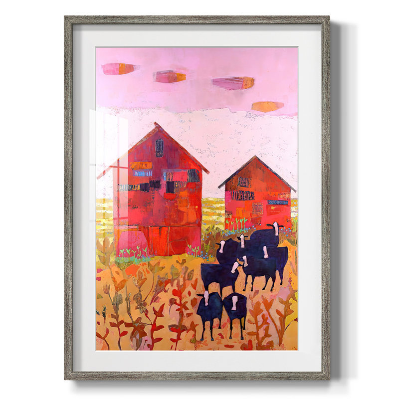«Visible Horizon II», reproduction encadrée, Papier encadré argent vieilli, Blanc