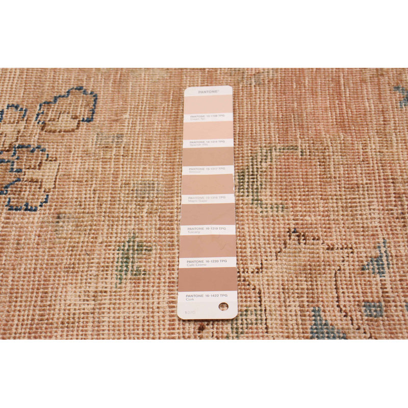 Tapis unique en laine de 7 pi 7 po x 10 pi 6 po brun clair Joss