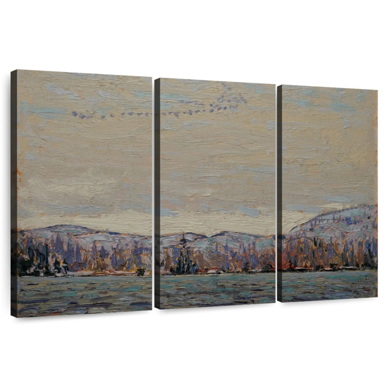 Alvord Wild Geese Sketch For Chill November, 42" H x 65" W
