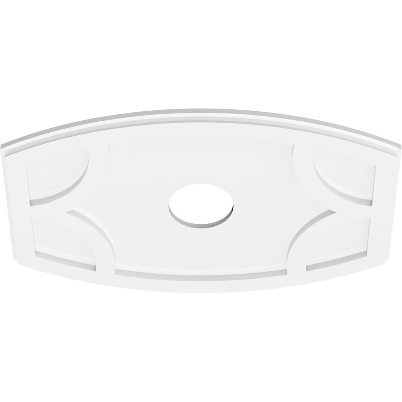 Médaillon de plafond contemporain en PVC de qualité architecturale l 24 po x H 16 po x P 4 po x P 13 po x P 1 po