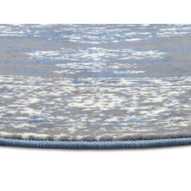Mridional Sky Blue Rug, Round 160cm