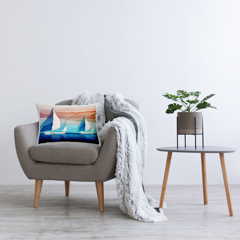  Geometric Polyester Throw Pillow