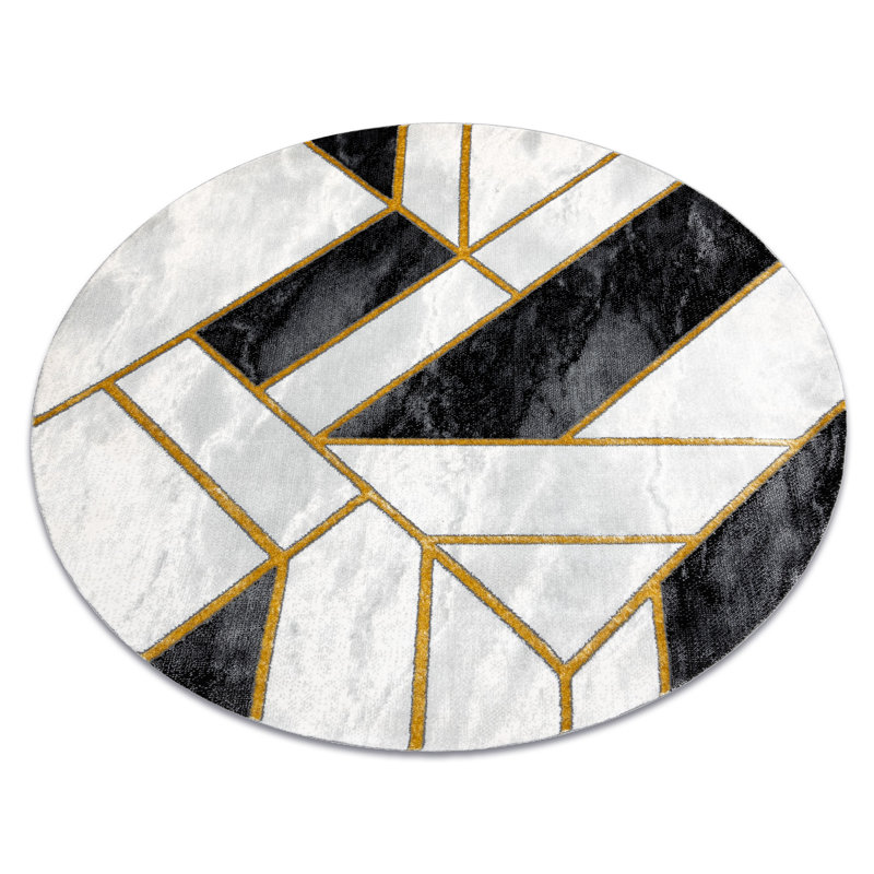 Round Ringtown Geometric Area Rug, Round 200cm