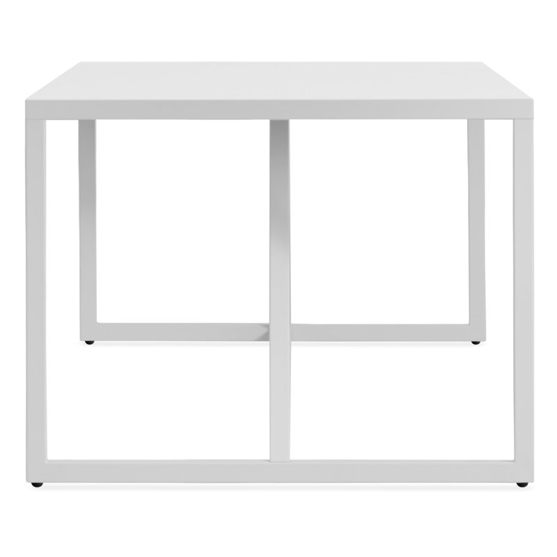 Strut Coffee Table, White, 14" H x 54" L x 20" W