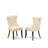 3-Piece Antique Walnut Finish Solid Wood Top-Round Upholstered Dining Room Set with Dropleaf-Seats 4-155756905-155756906