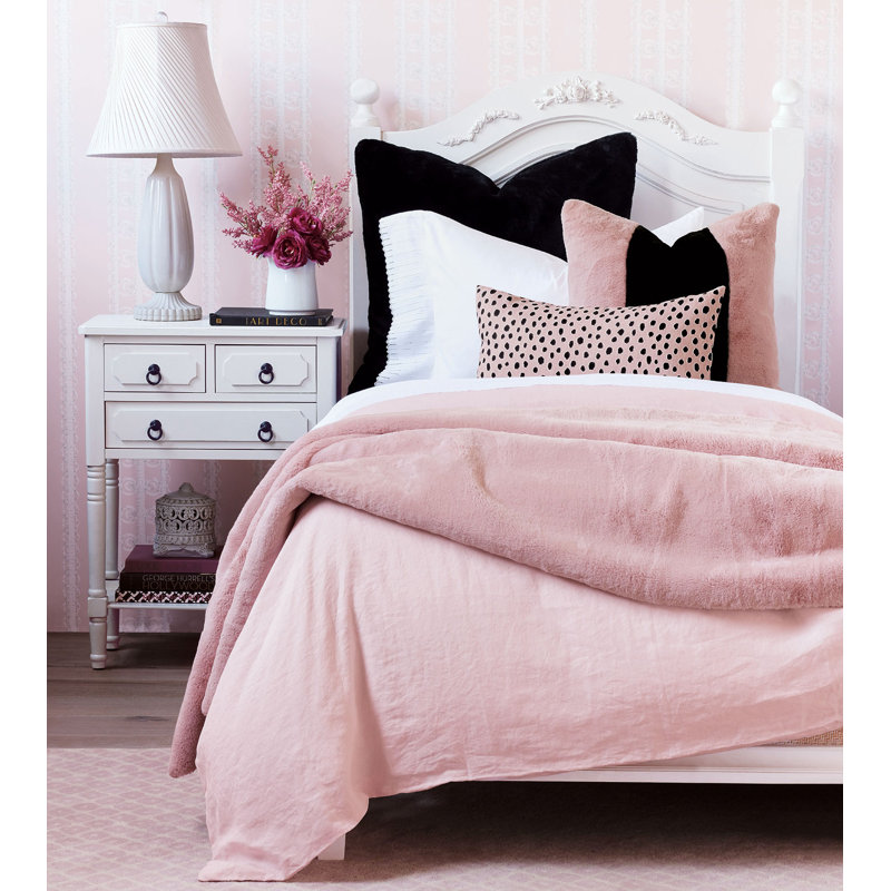 Estelle Square Pillow Cover & Insert, Faux Down