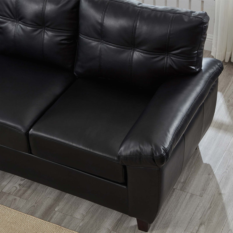 Upholstered Sofa, Black, 35" H x 59" W x 32.3"D