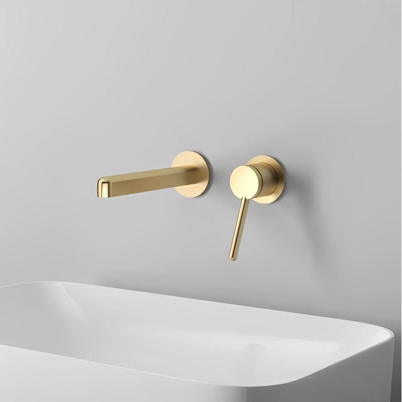 Chrome Wall Mounted Single Lever Lavatory Faucet