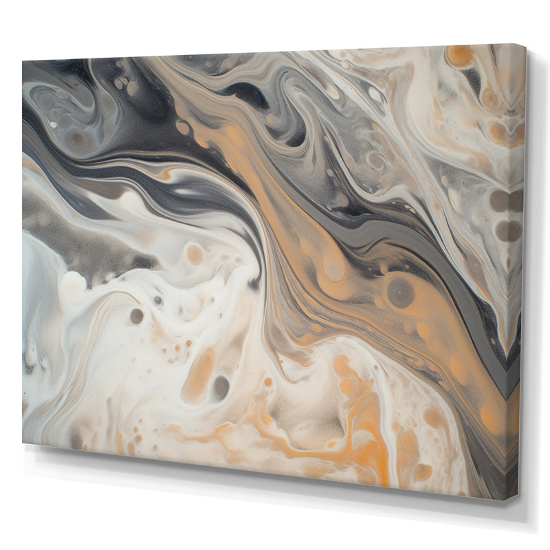 Marbre abstrait avec reproduction de l'espace VI, reproduction d'art sur toile, H 16 po x l 32 po x P 1 po, Toile tendue