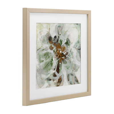 Mouvement brun et beige, impression sous verre encadrée, design par Liz Jardine
