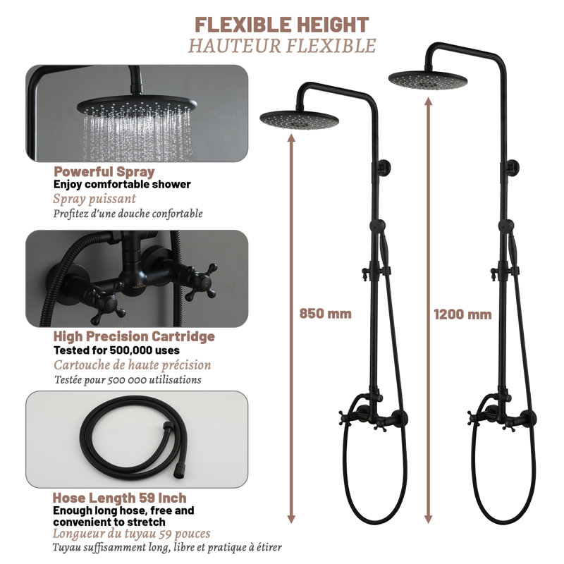 All-In-One Kit with Rough in-Valve, Matte Black