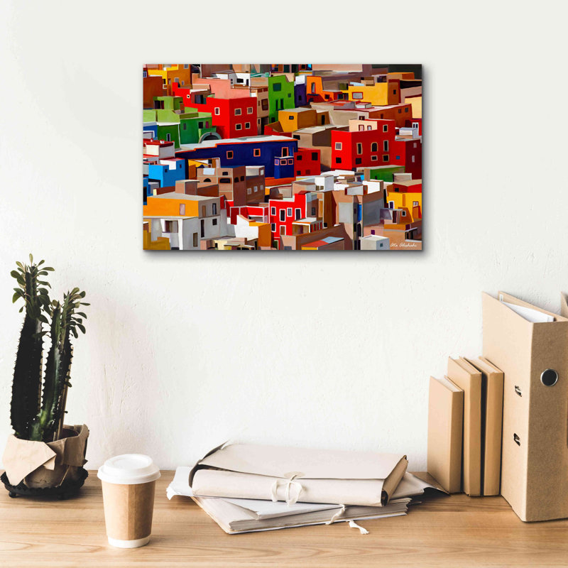 «Color Town» par Ata Alishahi, H 12 po x l 18 po x P 0,75 po