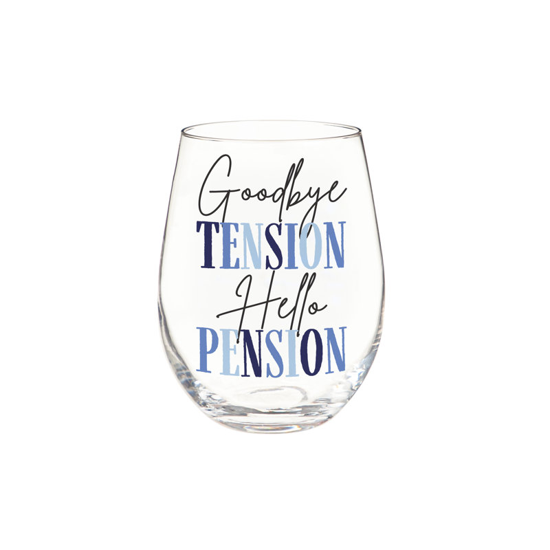 Retirement Stemless Glass, 17oz, Gift Box