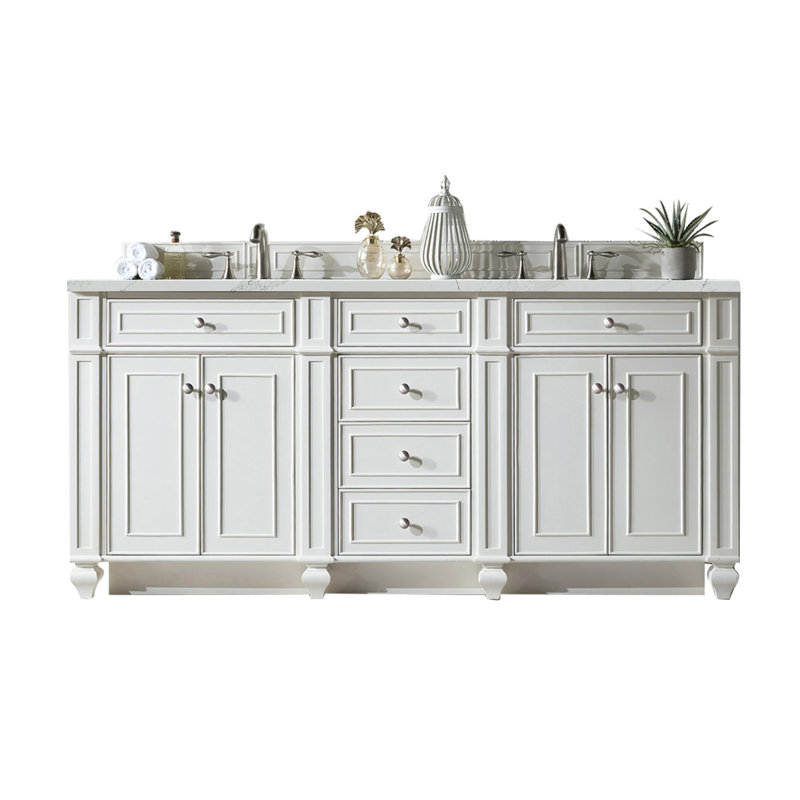 Bristol 72'' W Double Vanity, Ethereal Noctis, Bright White