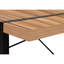 Bureau d'ordinateur de 49 po de largeur pour usage domestique, bureau en stratifié brun, base en métal noir, table de bureau d'apparence industrielle moderne - 49 po de long, pieds, espace de travail
