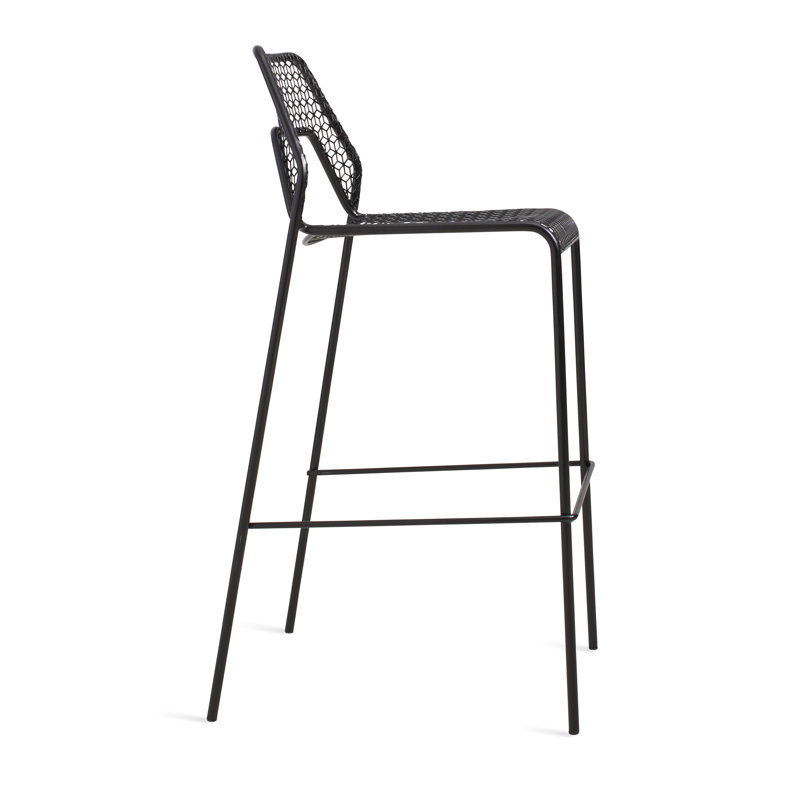 Hot Mesh Outdoor Bar Stool, Bar Stool (30.5" Seat Height), Black
