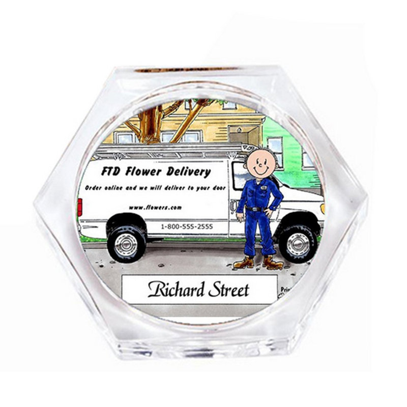 Ensemble de 4 sous-verres personnalisables Van, Oui