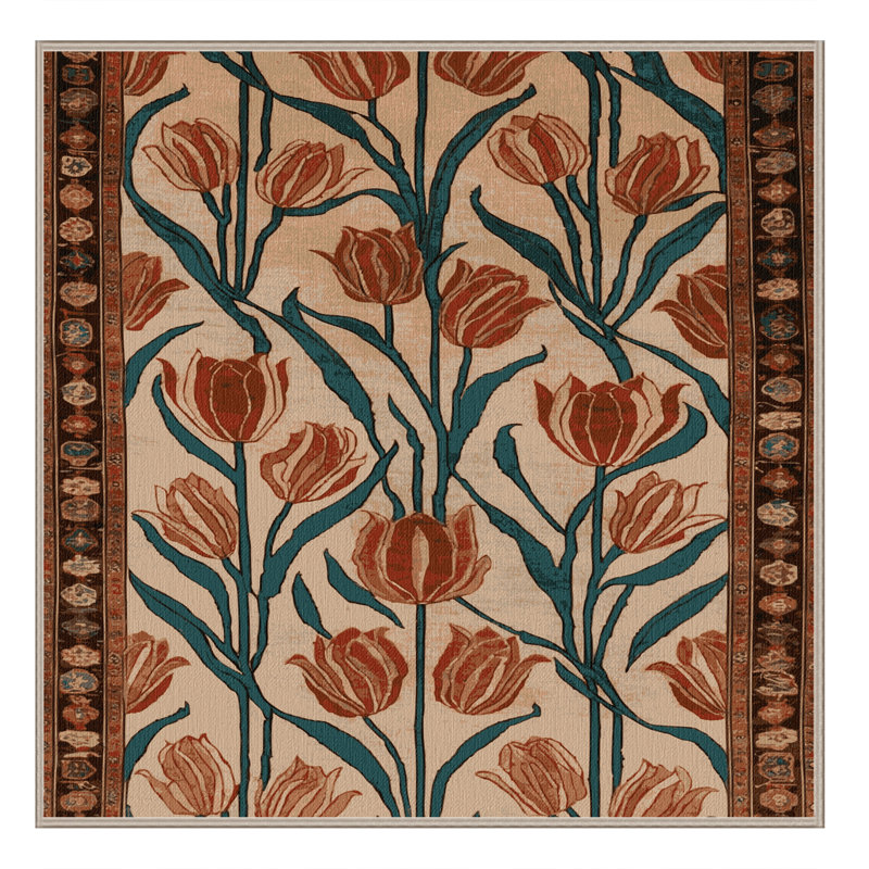 Tapis brun lavable à la machine, Carré 5 pi