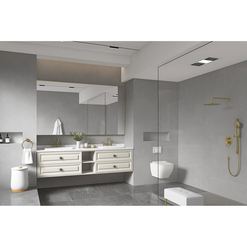 72 po X 48 po Miroir de salle de bain pour salle de bain - structure en métal