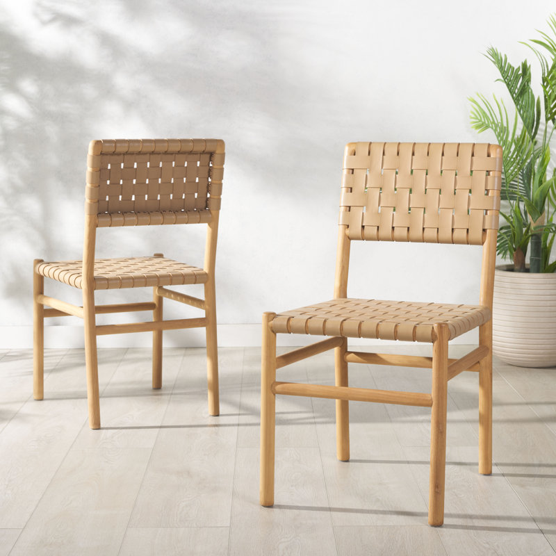 Chaise en cuir Jeremiah, Tanné