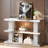 46" Mirrored Console Table 3-Tier Storage Shelf, Silver