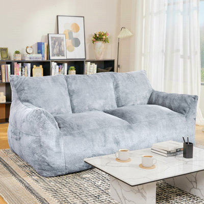 Casual Sofa For Two People, Filled With High-Density Foam, Soft, Ergonomic Design Comfortable, Practical With Side Pockets by Mercer41
