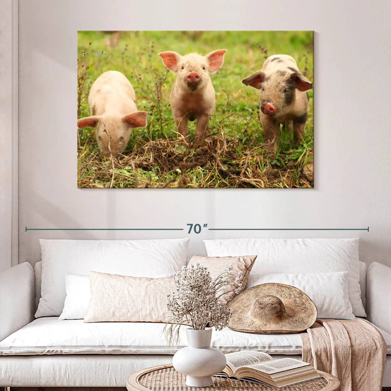 Brampt Three Piglets, 32" H x 48" W