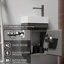 Petit meuble-lavabo de 16 po avec lavabo, meuble-lavabo mural pour salle de bain moderne, meuble-lavabo de salle de bain minimaliste blanc de grande taille, pré-assemblé