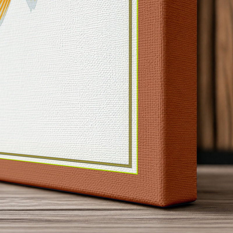 Gilded Goldfish Botanical - Wrapped Canvas, 18x12 - 45.7 x 30.5 cm, Terracotta Border