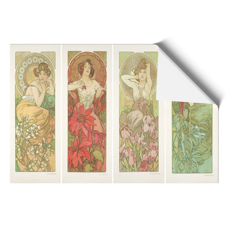 Precious Stones by Alphonse Mucha - No Frame Print, 30cm H x 42cm W x 0.1cm D