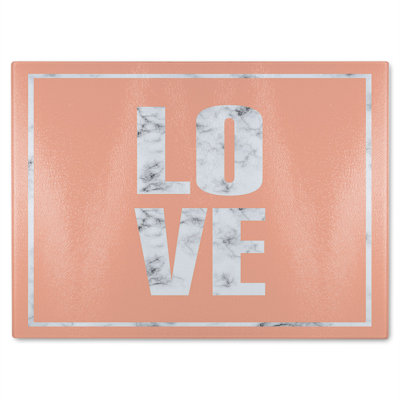 Love Marble Glass Chopping Board