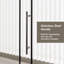 Porte de douche simple sans cadre l 60 po x H 72 po, porte de douche en verre trempé transparent de 1/4 po d'épaisseur avec système de rail à roulement en zinc, poignée en acier inoxydable, noir