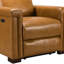 Fauteuil inclinable électrique en cuir véritable avec pieds en bois massif 36,02 po Adela-1282280049
