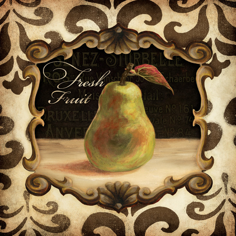 Frenchish Pears - Wrapped Canvas Painting, 30cm H x 30cm W x 3.8cm D