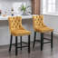 Ensemble de 2 tabourets de bar contemporains rembourrés en velours-933236781