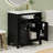 Modern 30" Bathroom Vanity, Black With Ceramic Sink And 2 Doors Cabinet, Maximizing Storage Appeal Sink, Shelf For Stylish Organization-395791164