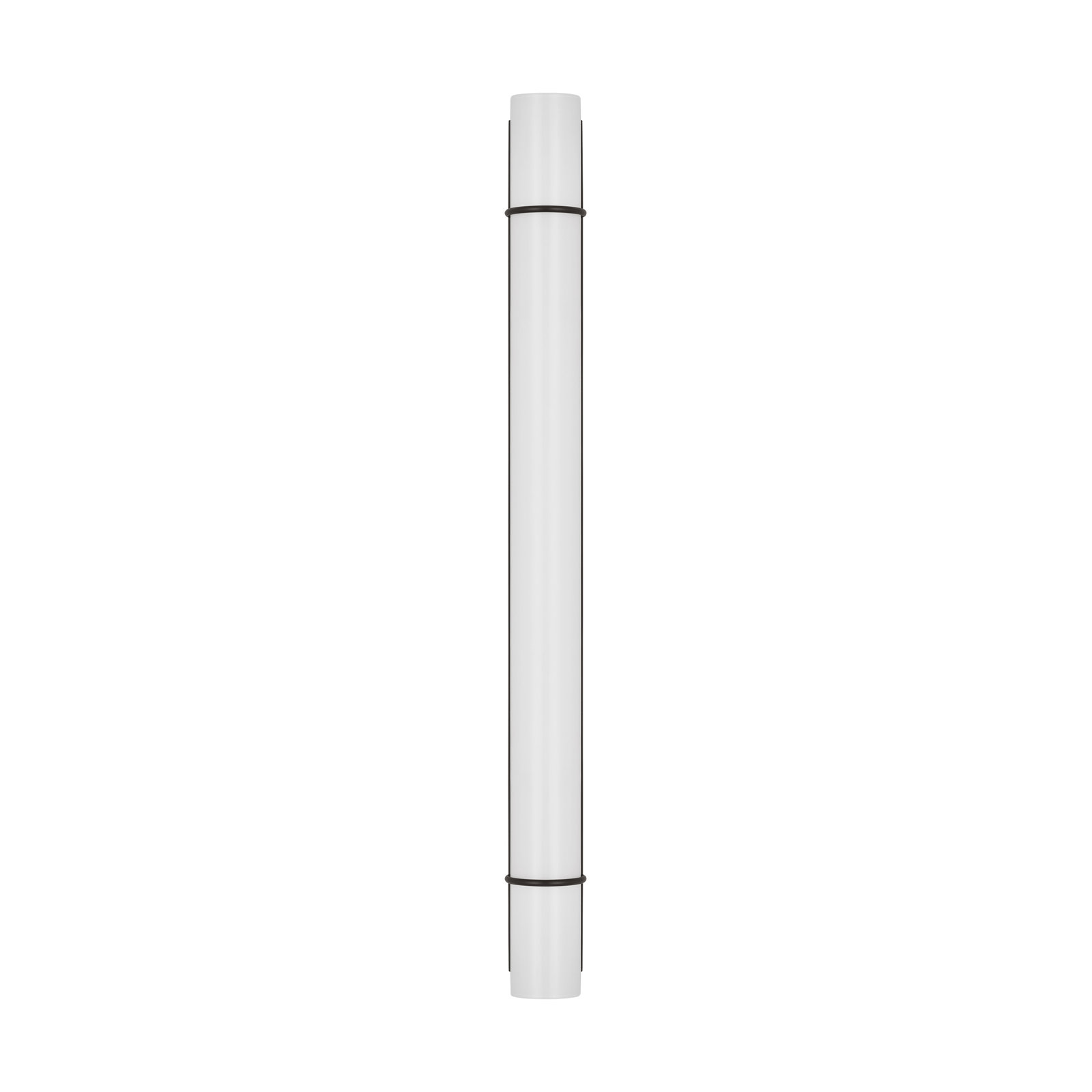 Romaine Single Frosted Dimmable LED Vanity Light, Matte Black