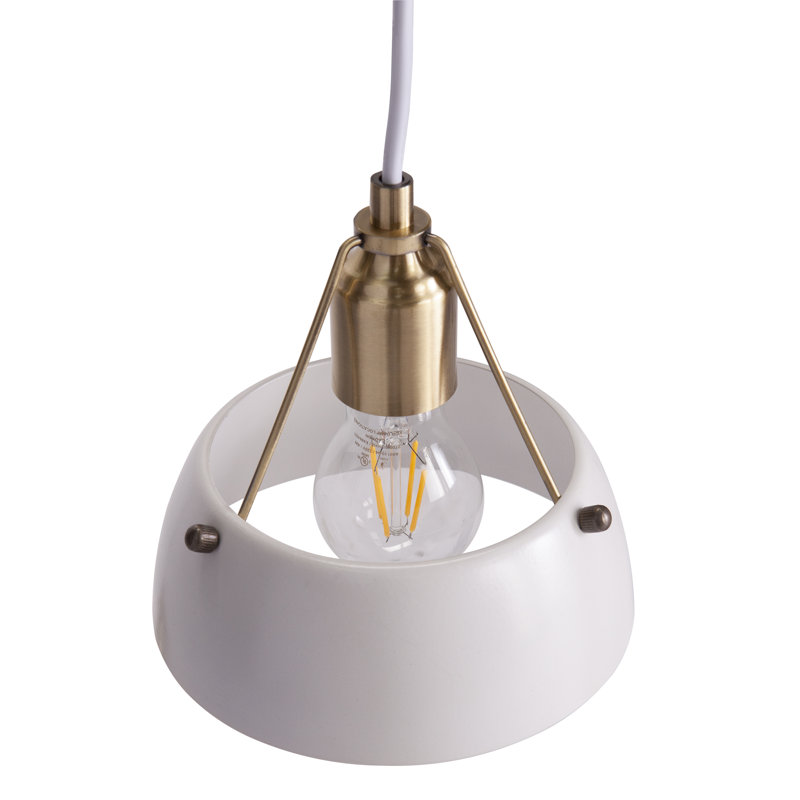 Luminaire suspendu tambour 3 lumières grappe, Blanc