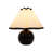 Blair 10 in. LED Mid-Century Table Lamp With Black Marble Round Base