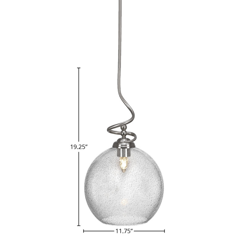 Luminaire suspendu Capri Capri, H 19,25 po x l 11,75 po x P 11,75 po, Nickel brossé