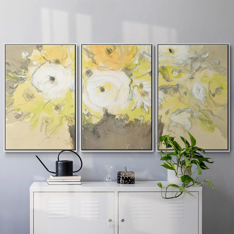 Table Bouquet I 3 pièces, Blanc, H 36 po x l 75 po x P 2 po