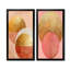 «Rose and Gold Flow Arcs - Modern Abstract», art mural sur toile 2 pièces-271043040-271043046