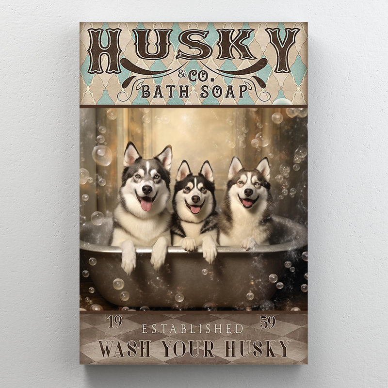 " Husky Bath Soap ", 36" H x 24" W x 1.25" D