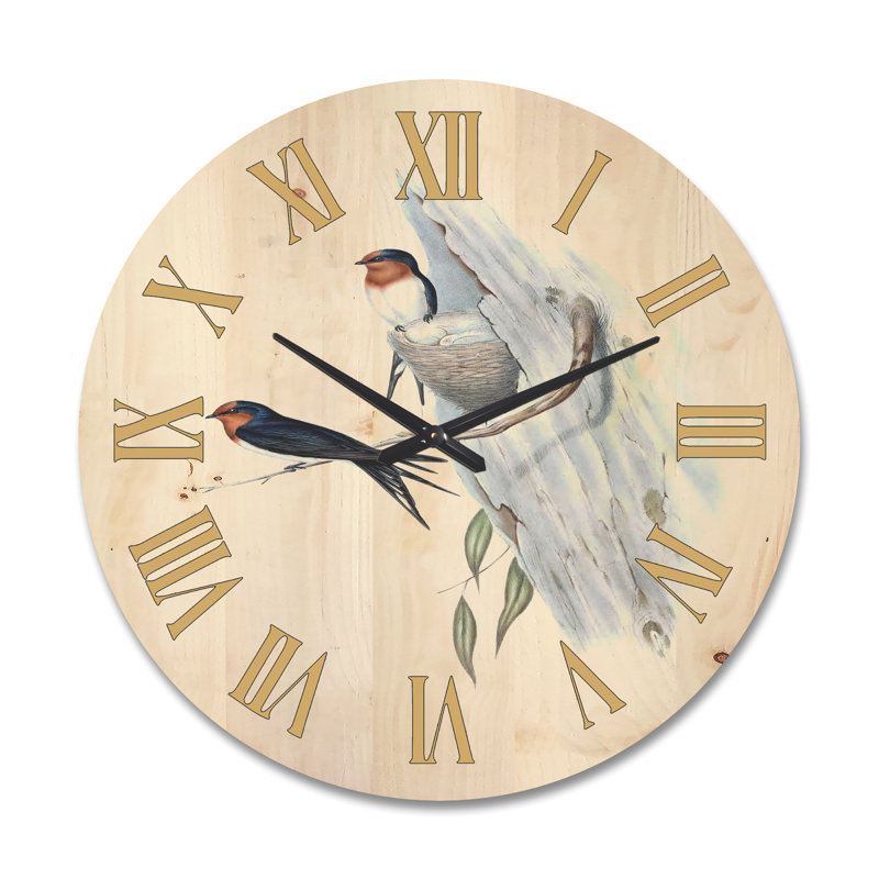 Horloge murale australienne en bois II, Très grand