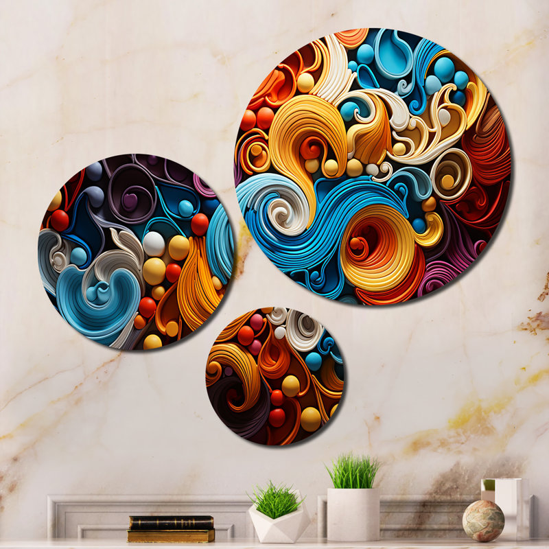 Abstract Wall Decor on Metal