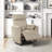 Modern Swivel Glider Reclining Chair Brown Microfiber Upholstery Plush Comfort Matching Pillows Living Room Furniture 1Pc-993377226