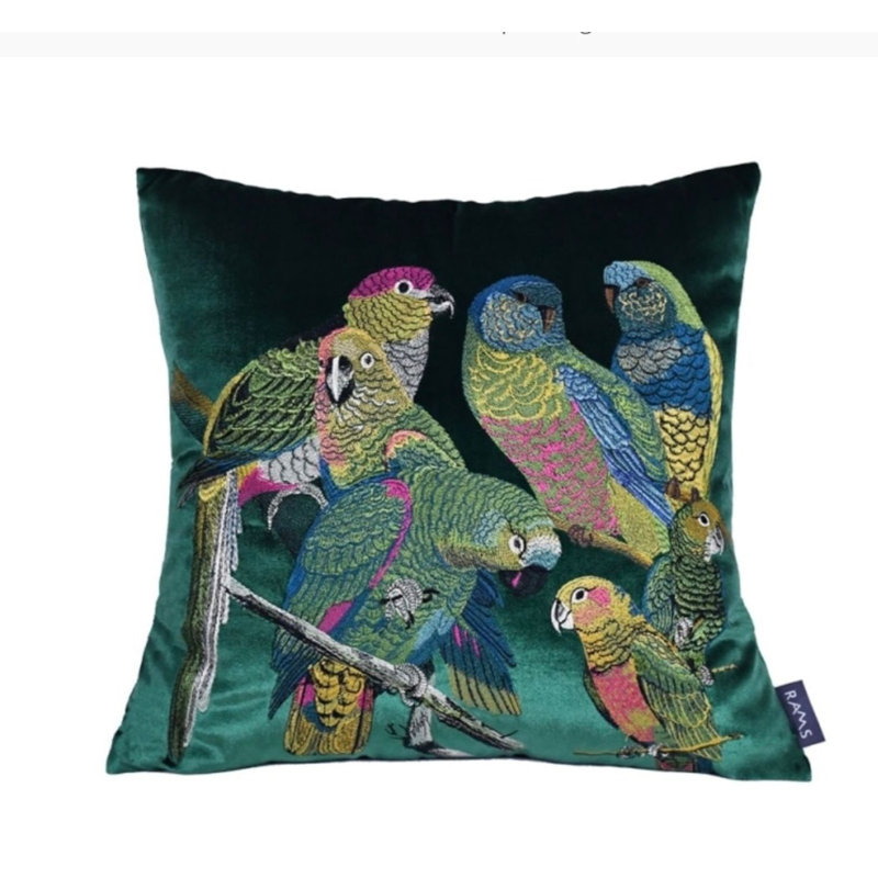 Winter 22 Square Throw Pillow Cover, Green
