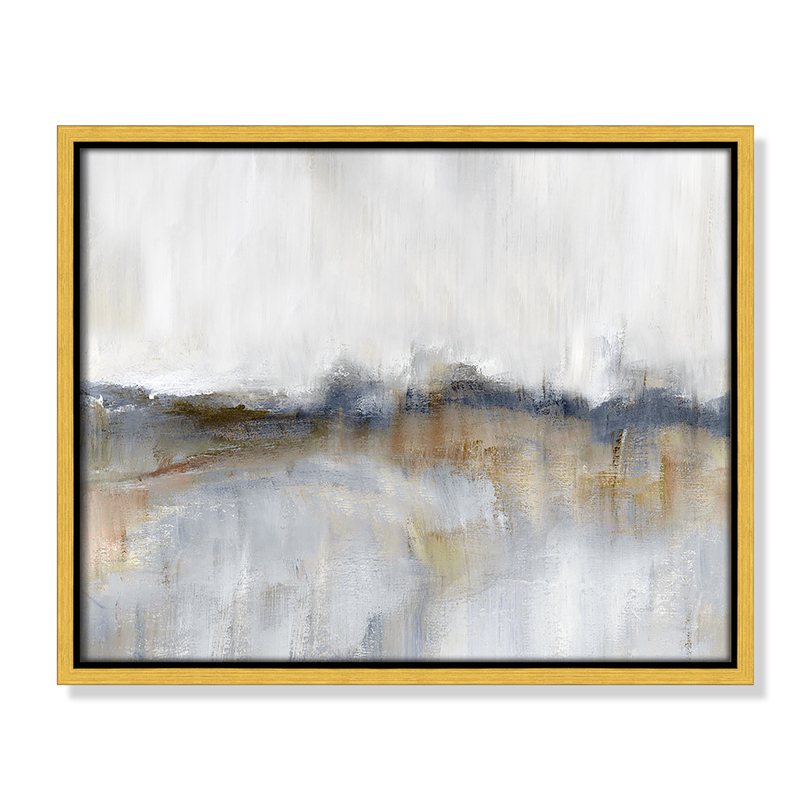 Rosebud Print by Nan, 12.5" H x 15.5" W, Gold
