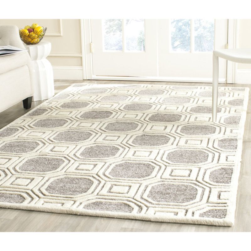 Trakia Hand Tufted Performance Geometric Rug, Rectangle 8'9" x 12'