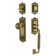 Nostalgic Warehouse Egg and Dart Plate C Grip Handleset with Single Cylinder Deadbolt and Egg and Dart Knob